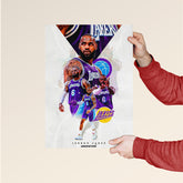 LeBron James 'King' Lakers Tribute Basketball Poster